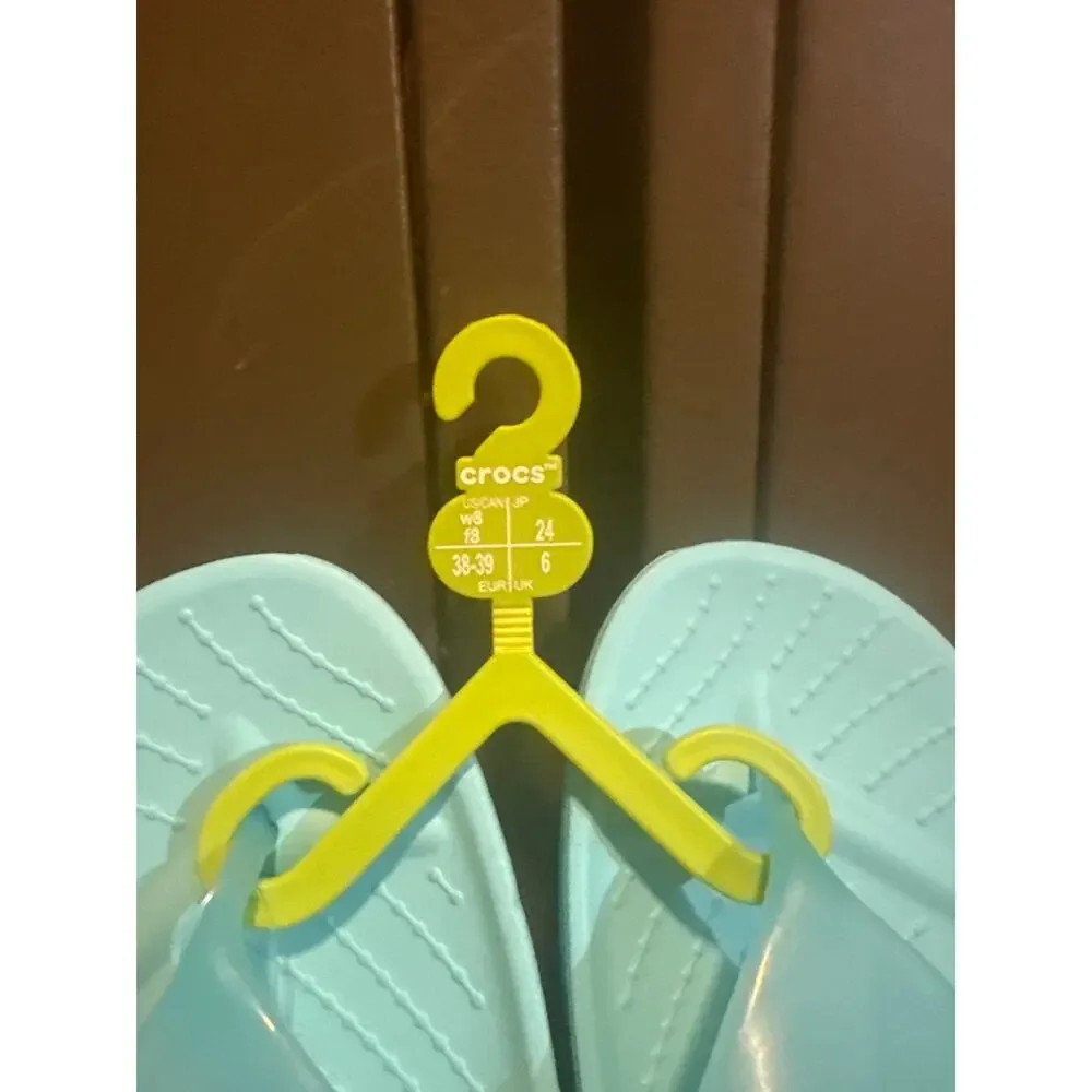 NEW Crocs Splash Glossy Flip Flops Women's Size 8 Lightweight Comfort Sandals